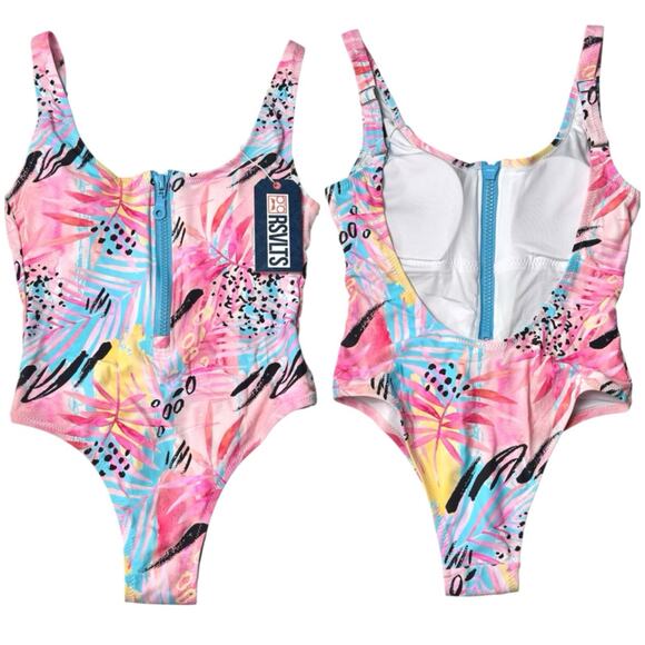 RSVLTS Swim | Women | La Croy Tropical Graffiti One Piece Swim Suit | Medium - Picture 1 of 9
